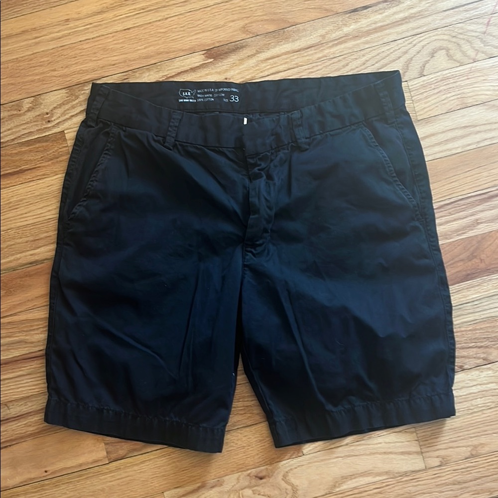 SKU Men's Black Flat Front Shorts 33